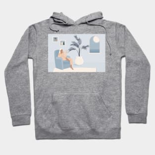 Woman Reading Magazine Hoodie